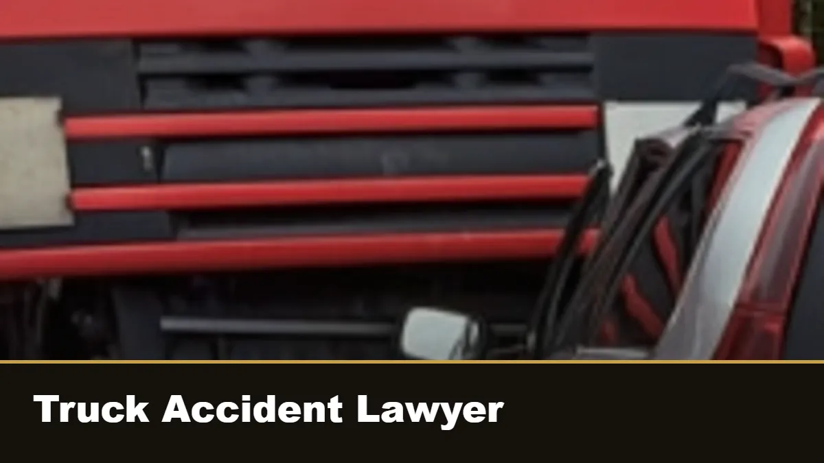 Commercial truck involved in a collision
