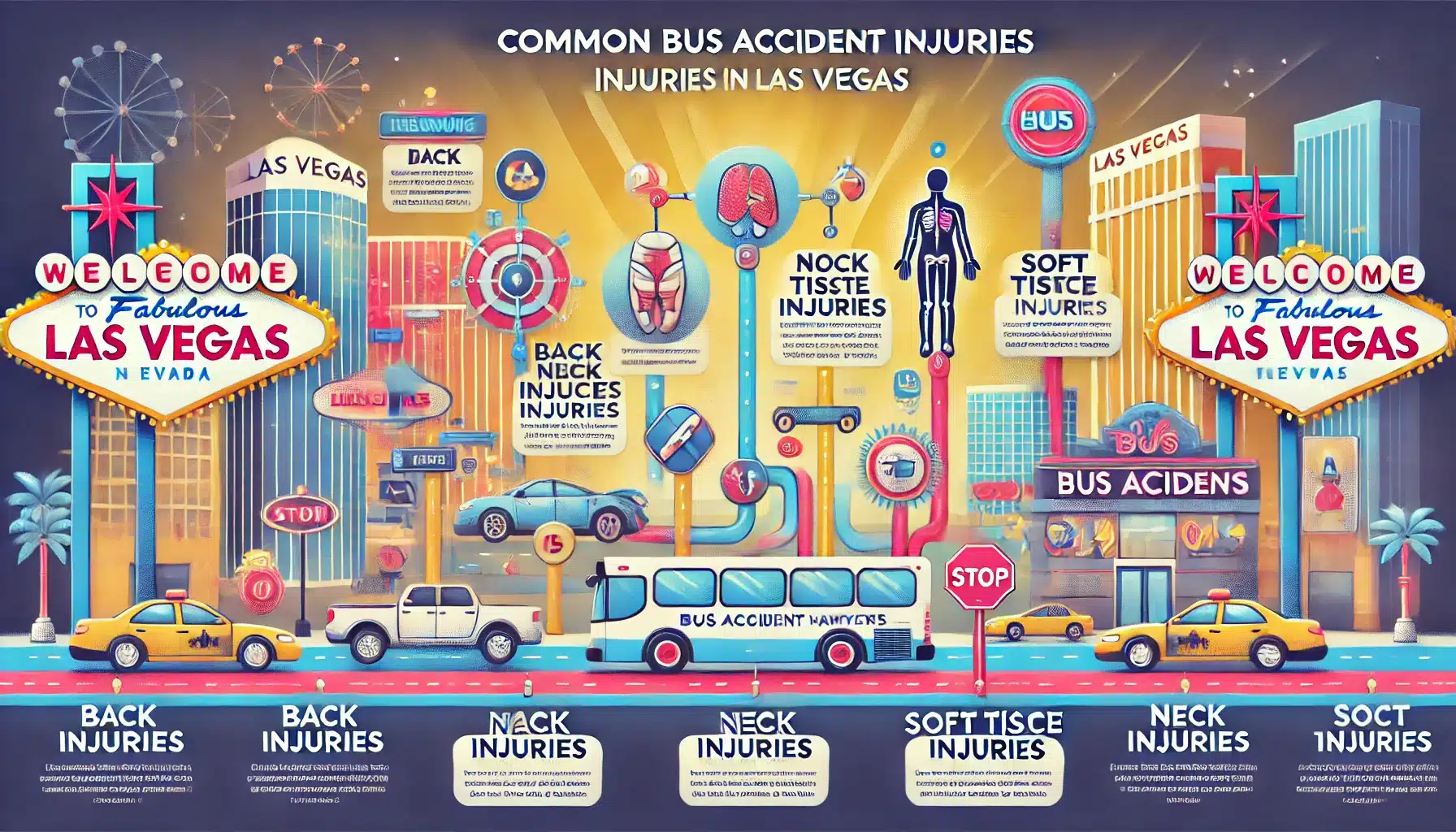 Common injuries from bus accidents in Las Vegas