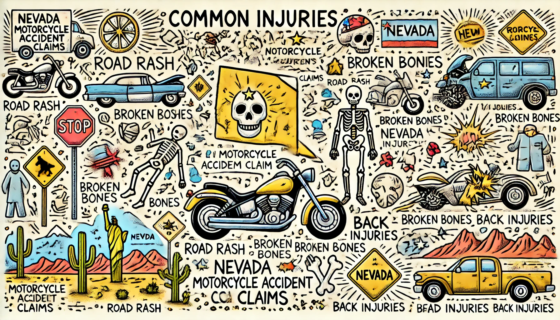 Common injuries from motorcycle accidents in Las Vegas