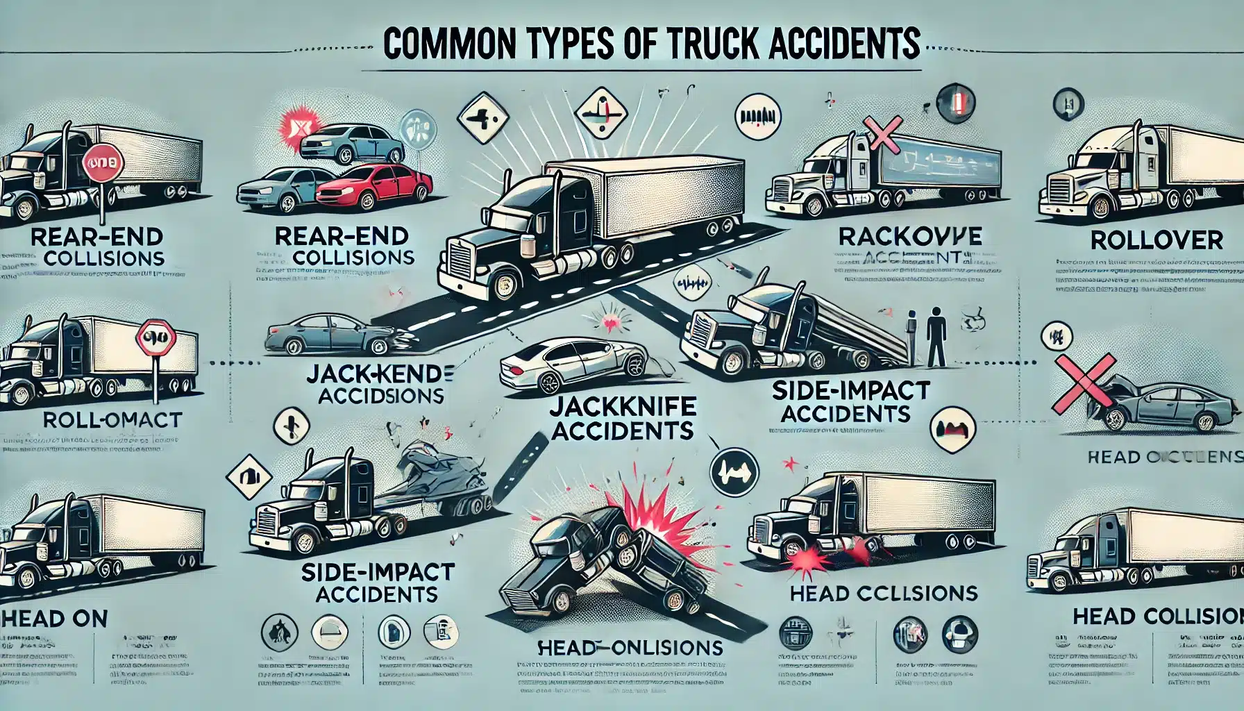 Common types of semi truck accidents in Vegas