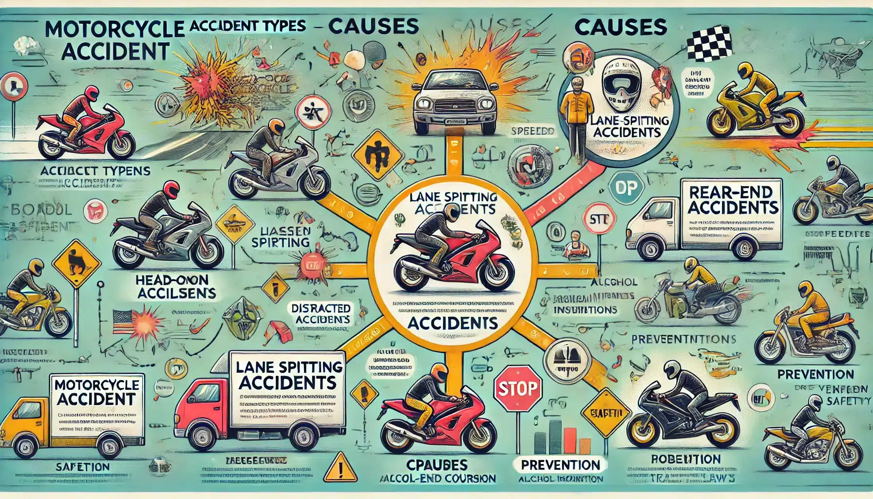 Types of motorcycle accidents