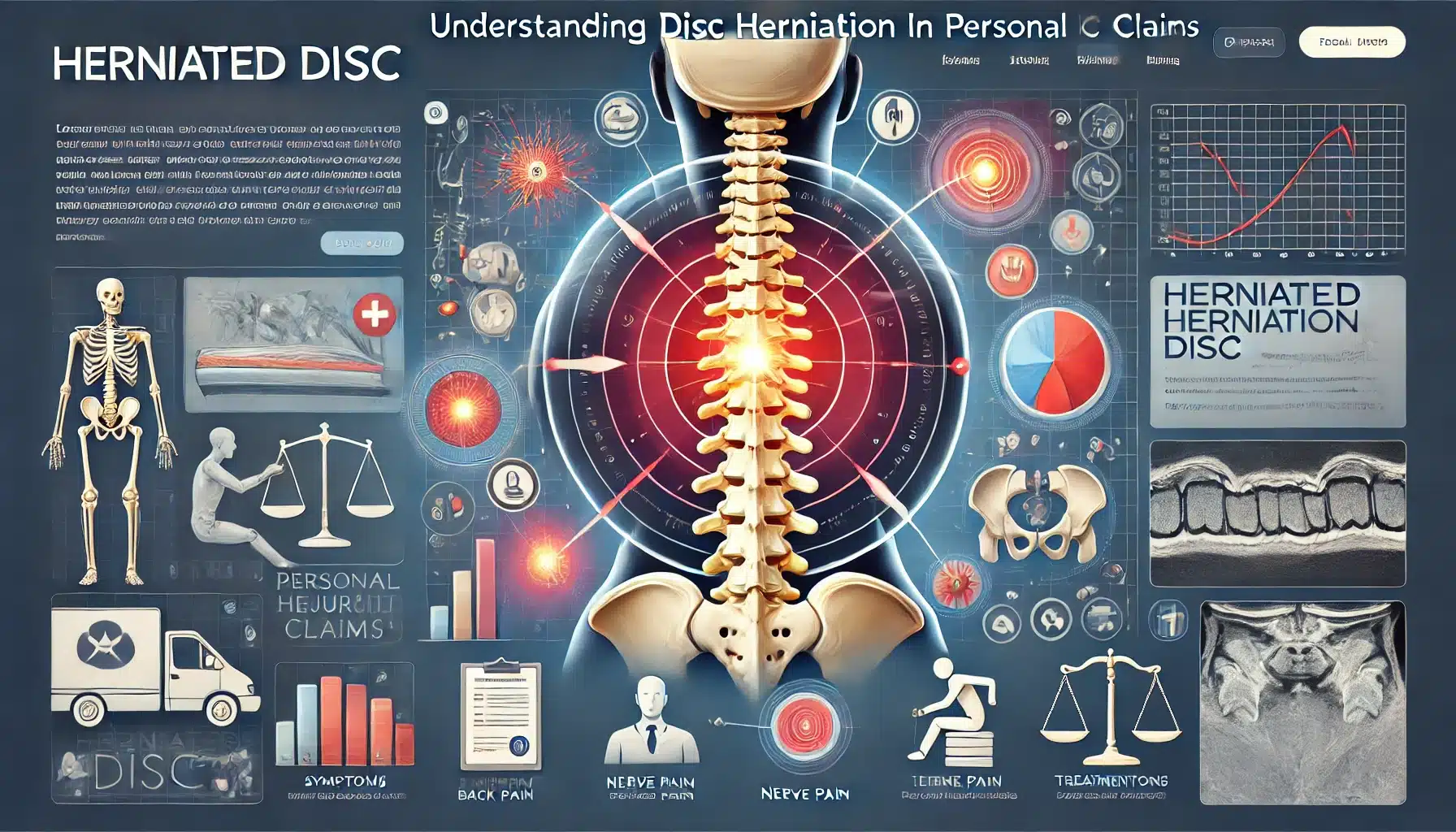 Herniated disc injury diagram