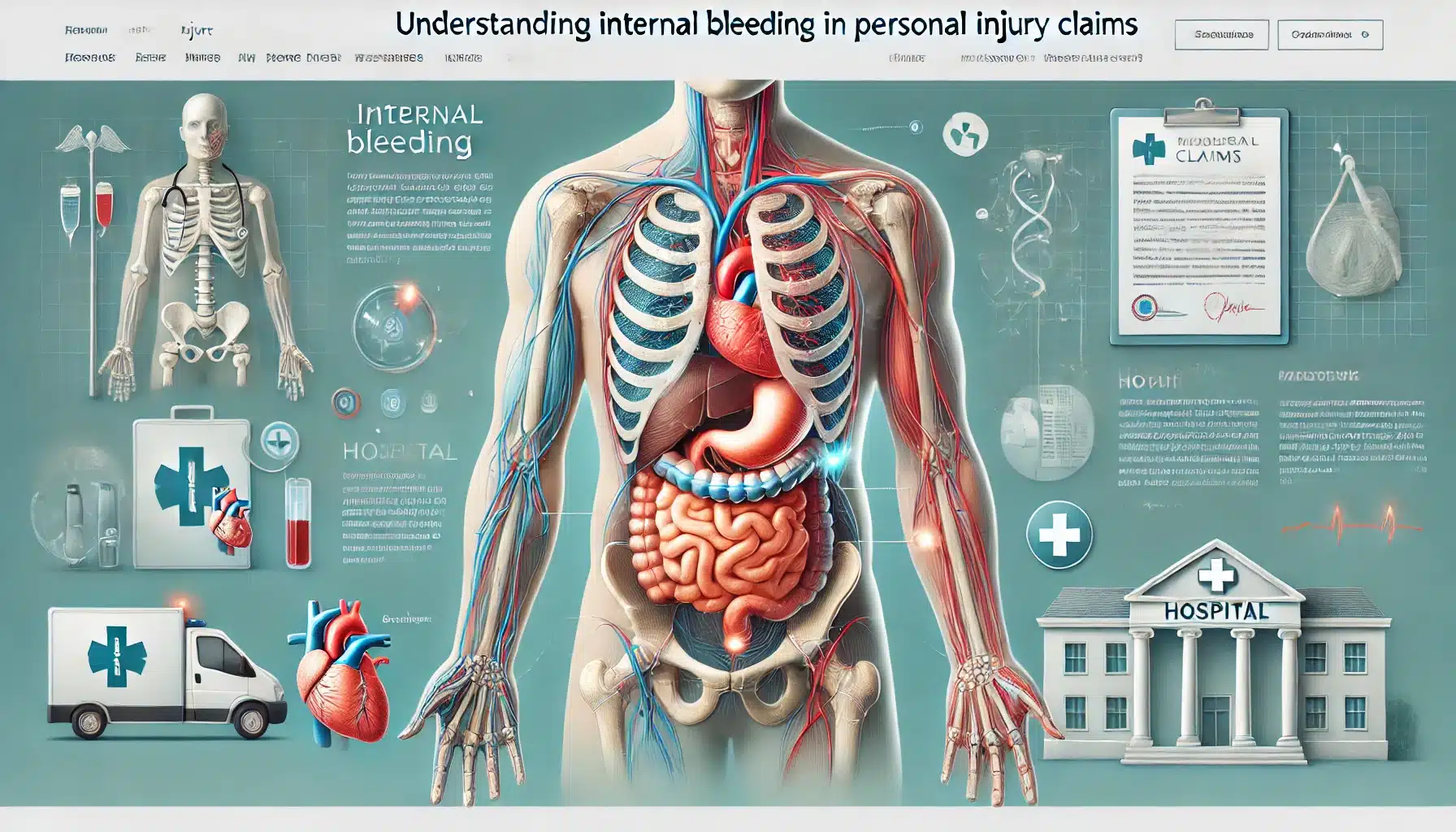 Internal bleeding from accident injury