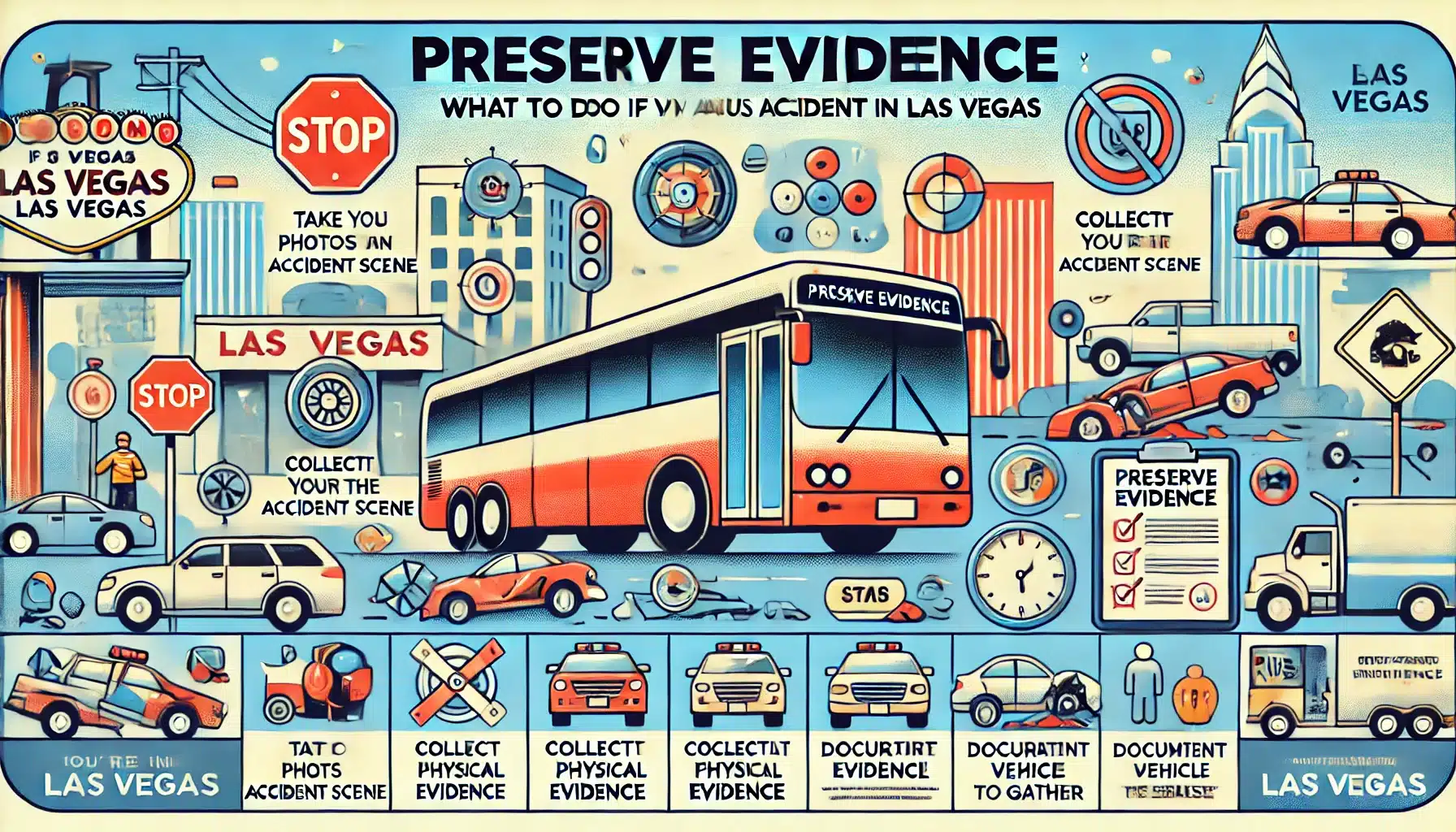 Preserving evidence is crucial for building a strong bus accident case in Las Vegas