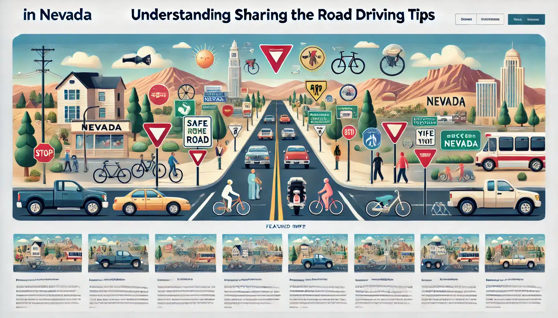 Share the road Nevada, roadway tips for Las Vegas residents and visitors