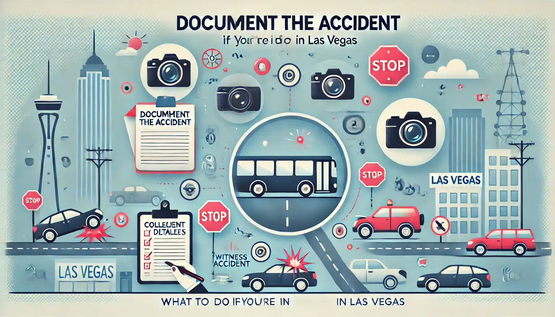 Use your smartphone to document the scene with photos following a bus accident