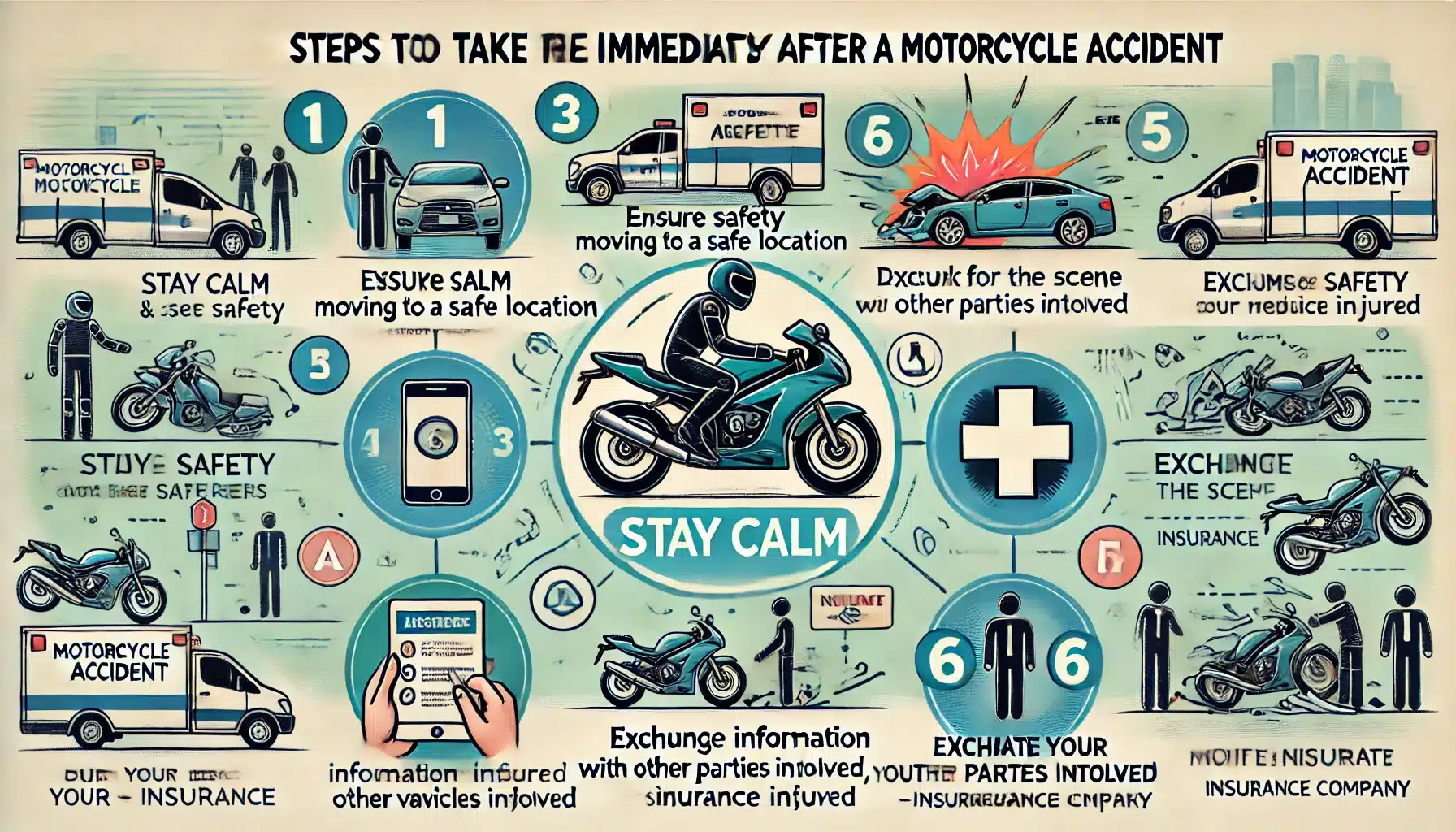 What not to do after a motorcycle accident?