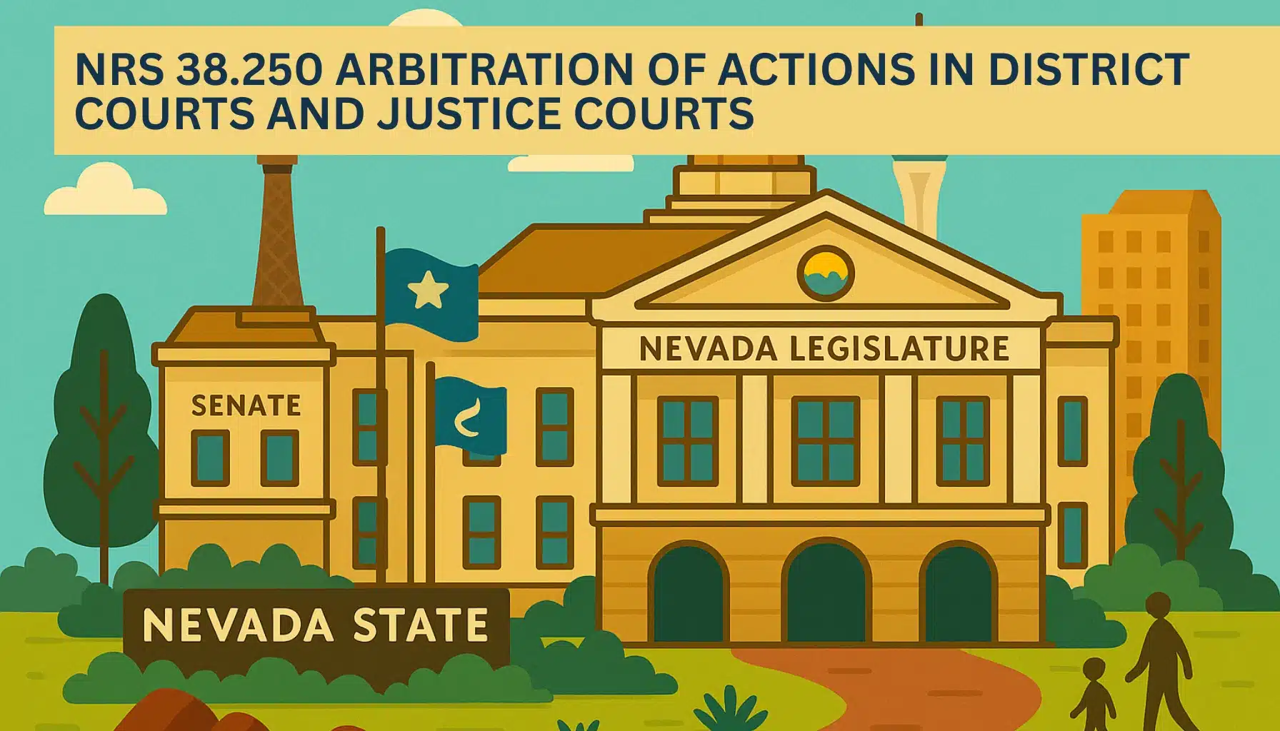 NRS 38.250 Arbitration of Actions in District Courts and Justice Courts