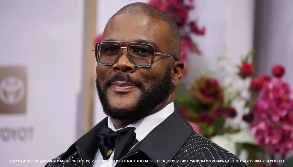 Tyler Perry arrives at the BET Awards on Monday, June 9, 2025, at the Peacock Theater in Los Angeles. (Photo by Jordan Strauss/Invision/AP, File)