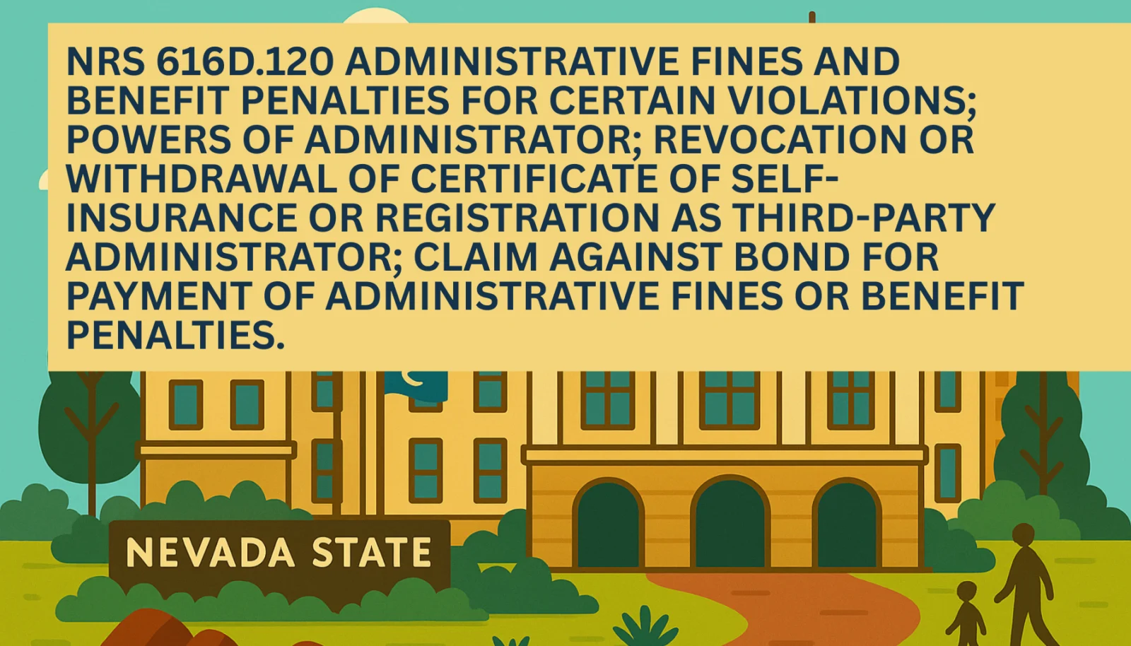 NV Revised Statute § 616D.120 (2026) - Administrative fines and benefit penalties for certain violations; powers of Administrator; revocation or withdrawal of certificate of self-insurance or registration as third-party administrator; claim against bond for payment of administrative fines or benefit penalties.